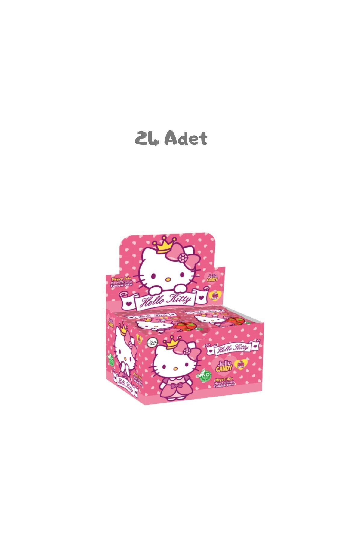 Hello Kitty Çilek Meyve Aromalı Yumuşak Şeker 40 Gr. 24 Adet