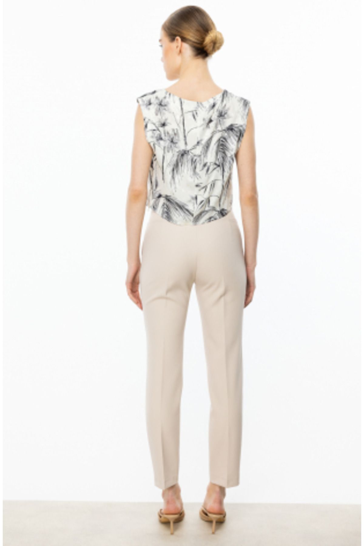 Ekol-Double Button Trousers with Elastic Waist 3