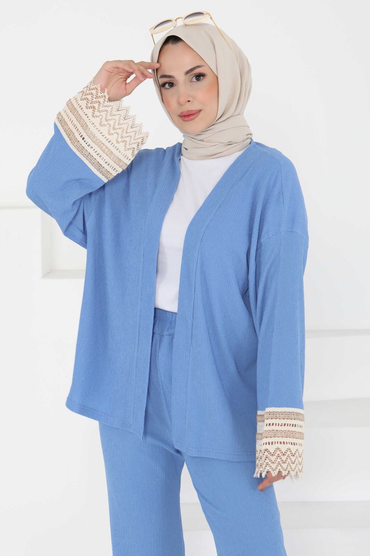 TOFİSA Kimono İkili Takım Mavi - 27242