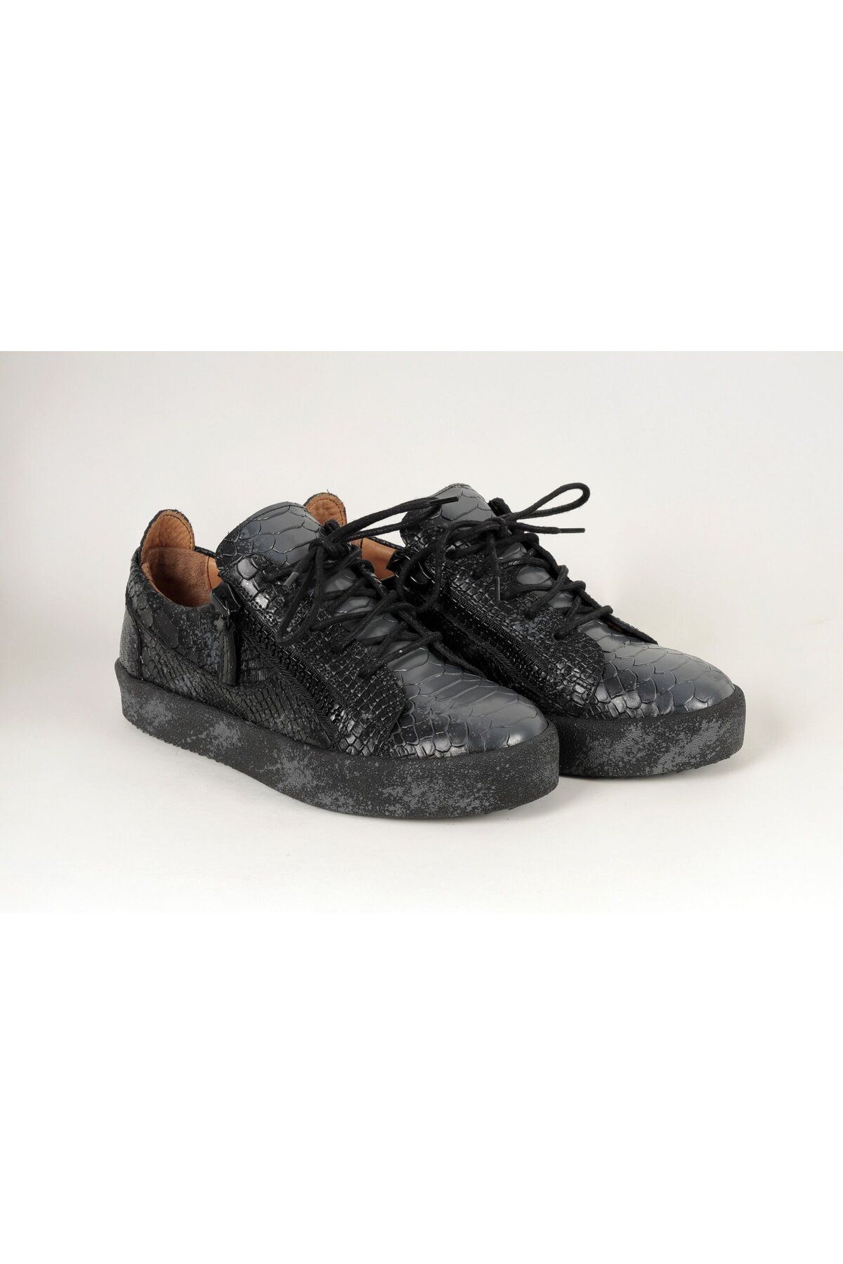 Massa Hakiki Deri Siyah Sneakers-41 - Siyah-01