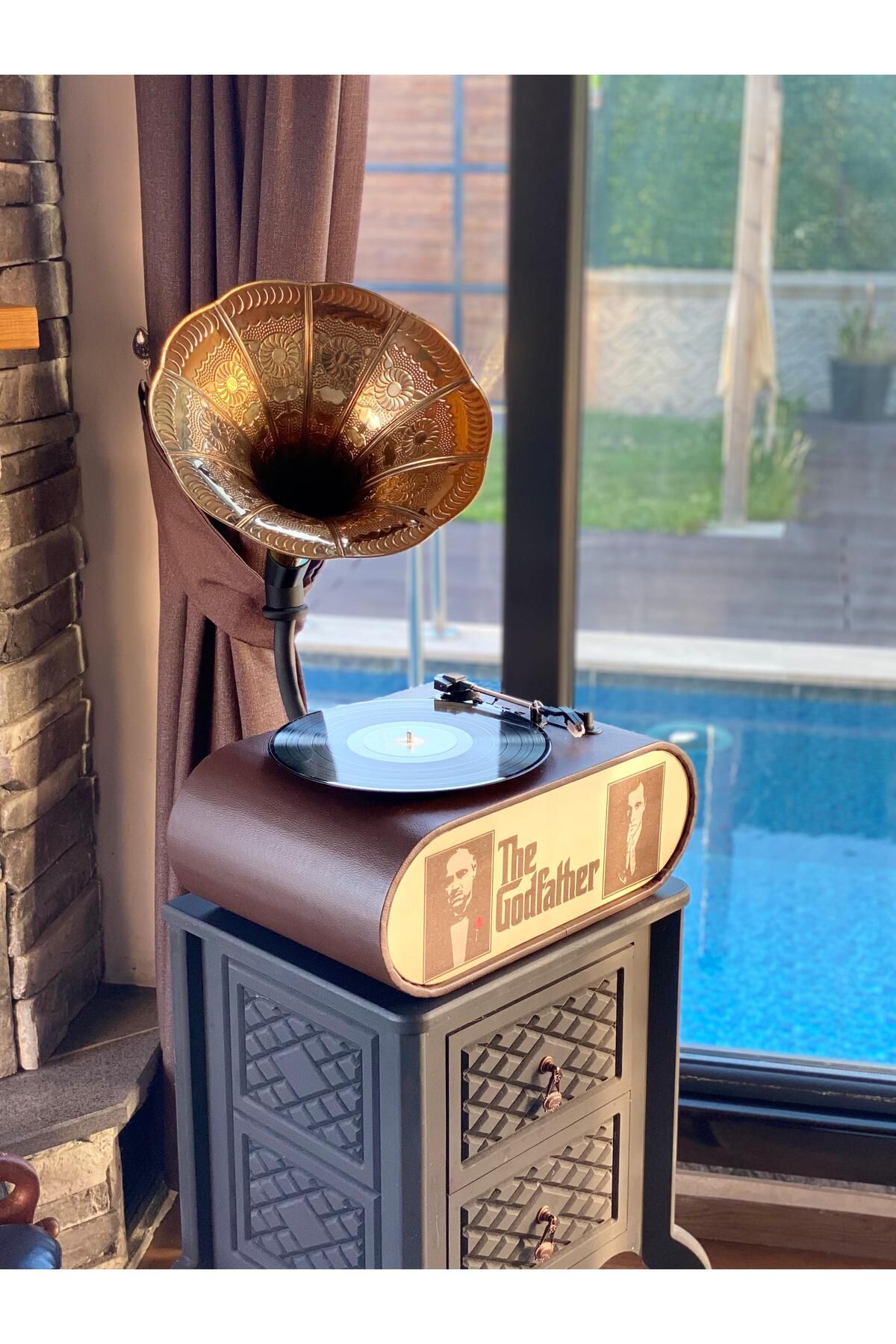 decolab Godfather Gramofon – Tüm Plak Formatlarını Çalan & Bluetooth Özellikli | Şık ve Vintage Tasarım**