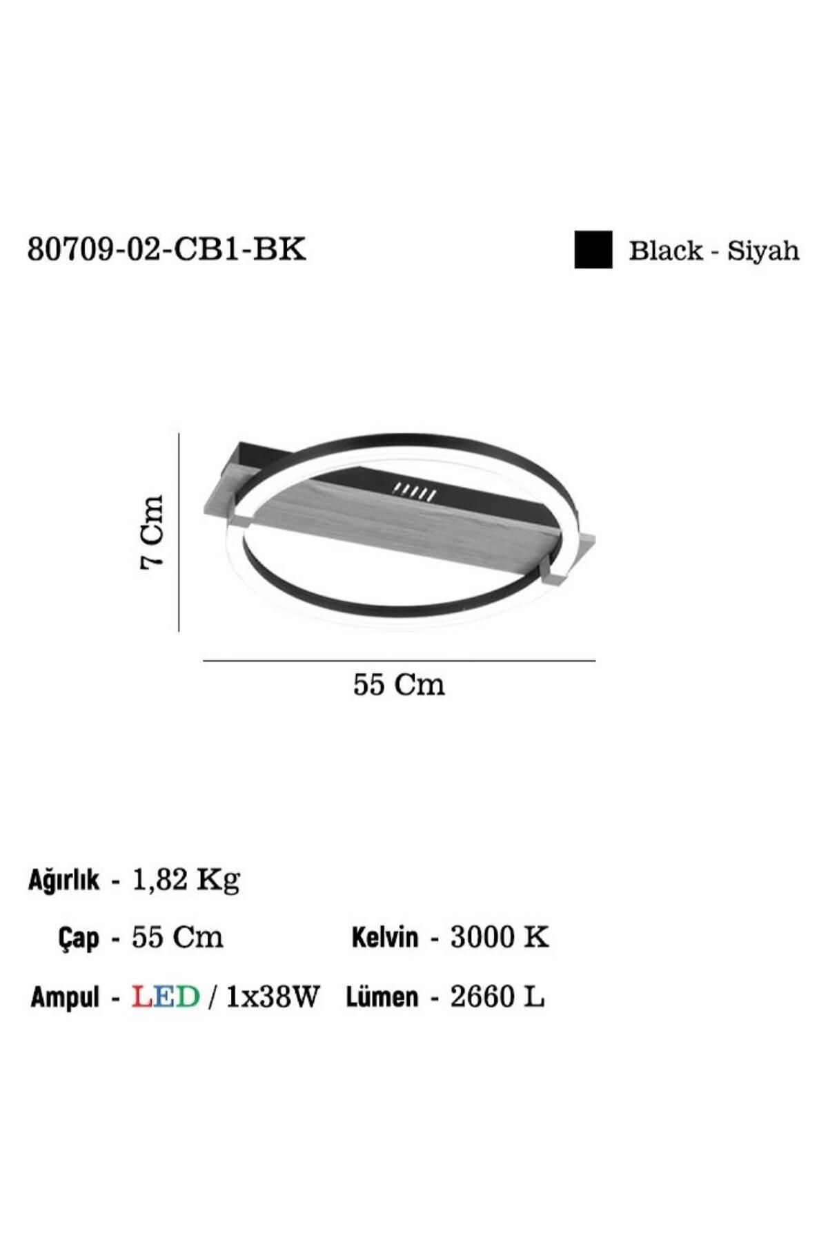 LUCEA BERGO B.BOY LEDLİ PLAFONYER AVİZE 38W 3000K
