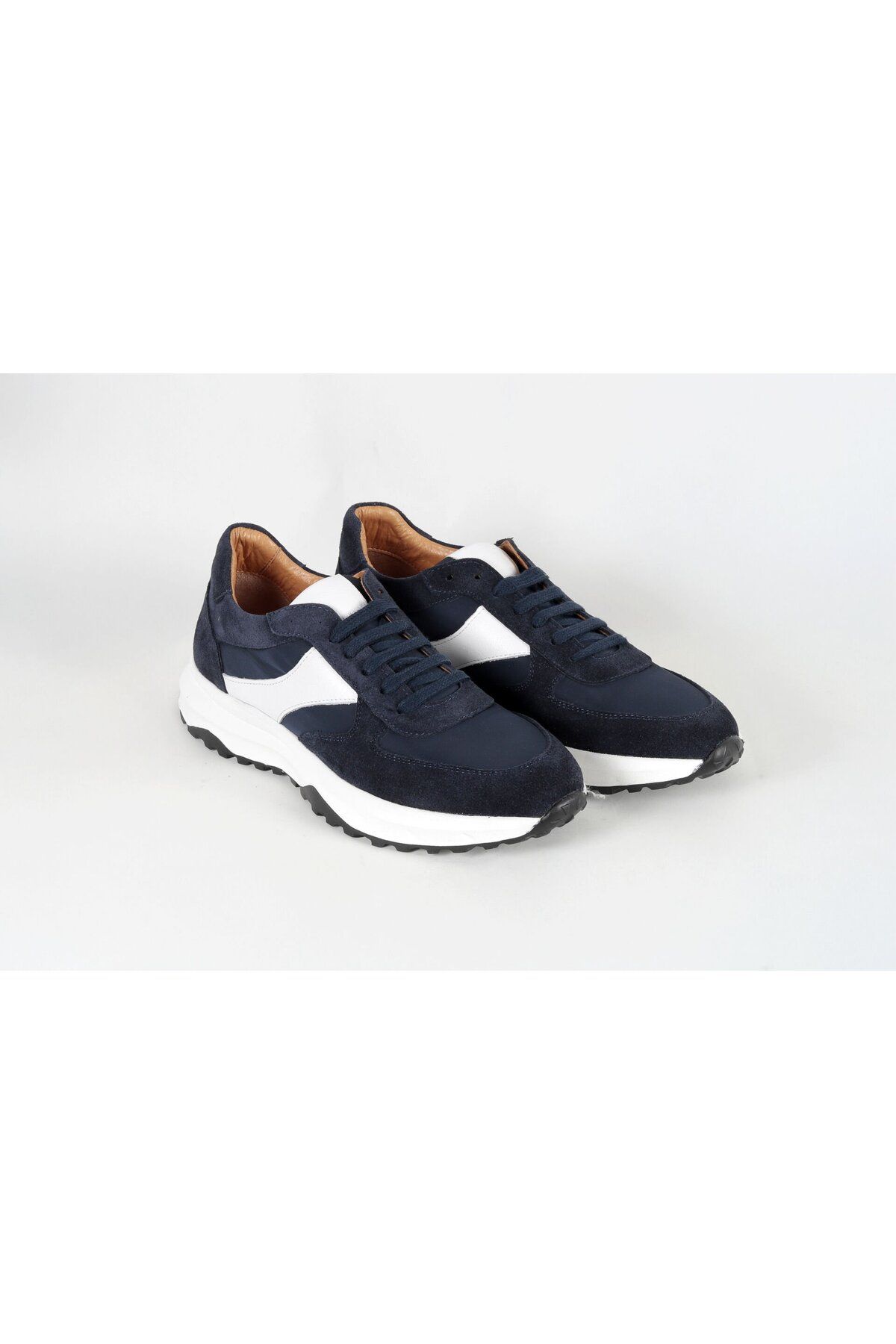 Massa Hakiki Süet Deri Lacivert Sneakers-40 - Lacivert-02