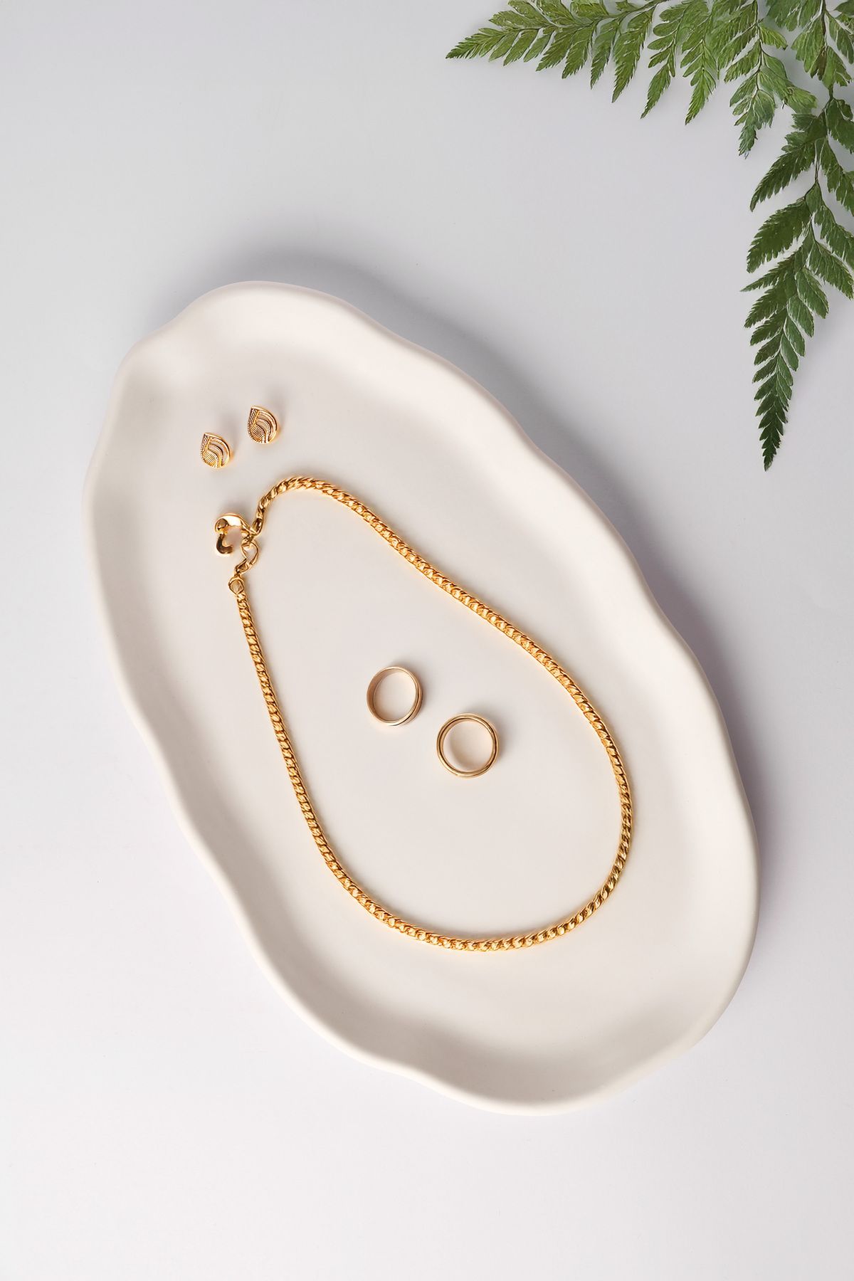 Atlas Handmade Dekoratif Sunum Tabağı, El Yapımı Takı Organizer, Takı Tabağı, Yüzük, Söz ve Nişan Tepsisi