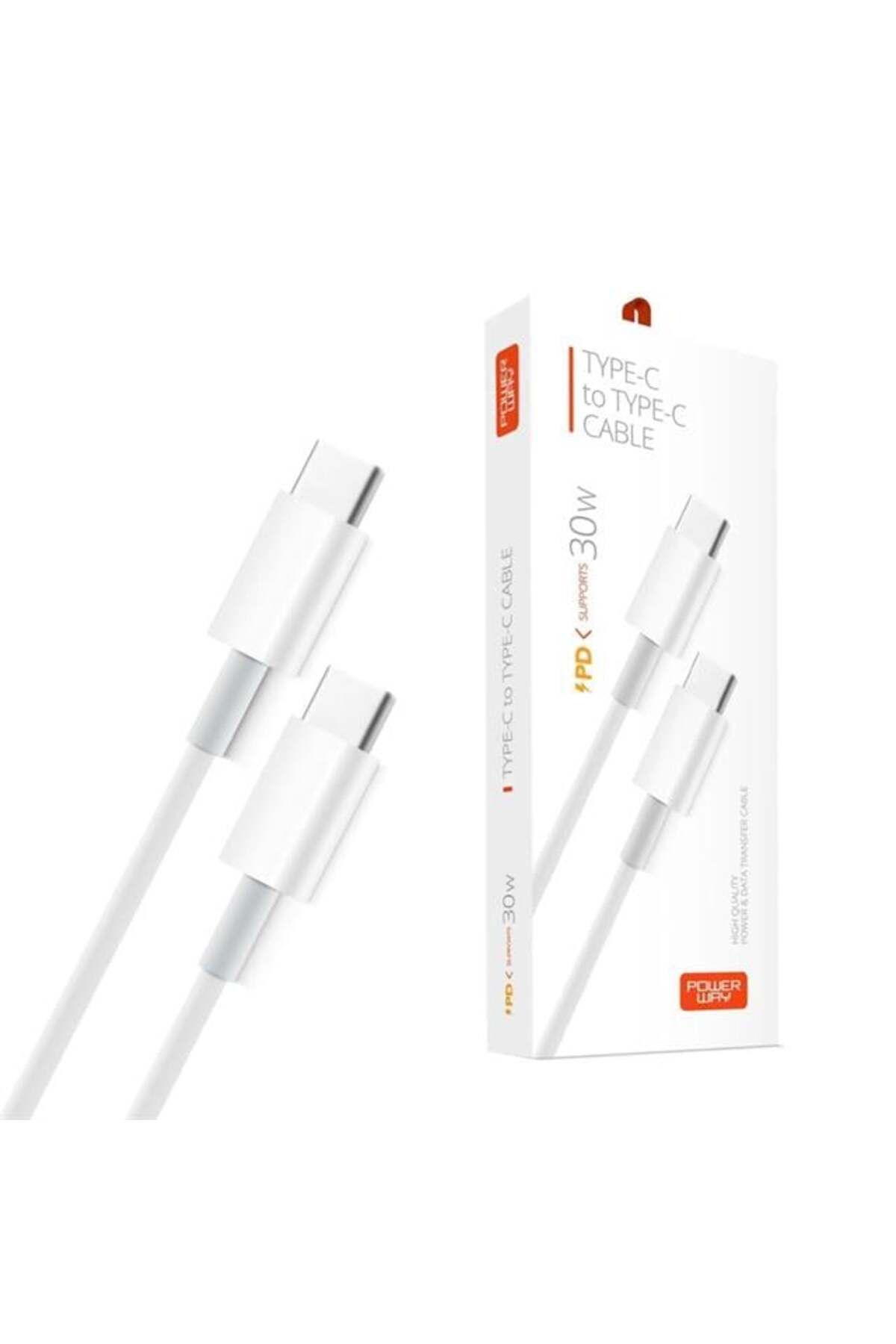 TimeStart Powerway PD30 30 Watt Eğitici pe-C to Eğitici pe-C 1 Metre Hızlı Şarj ve Data Transfer Kablosu