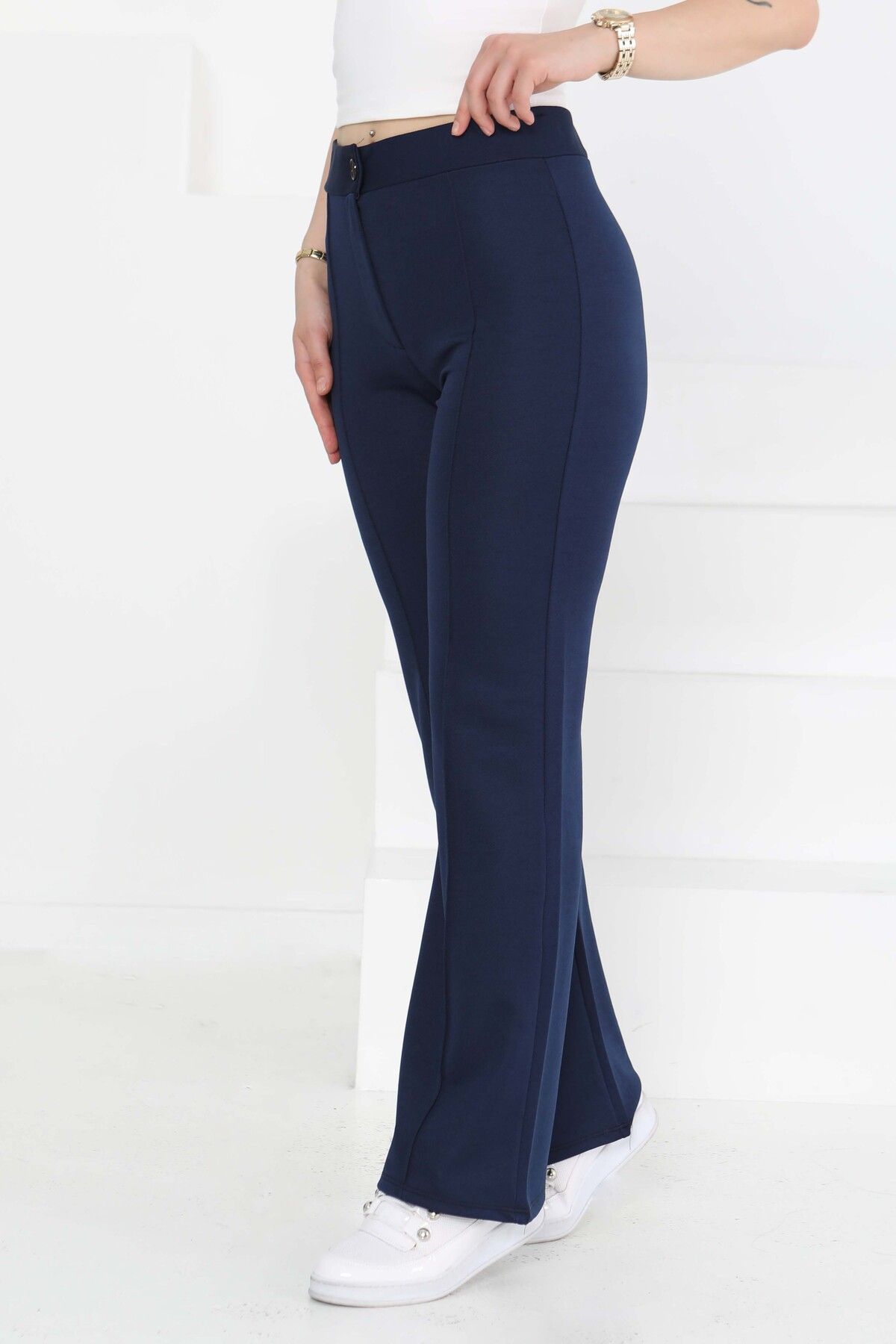 TOFİSA Şerit Detaylı Spor Pantolon Lacivert - 27084