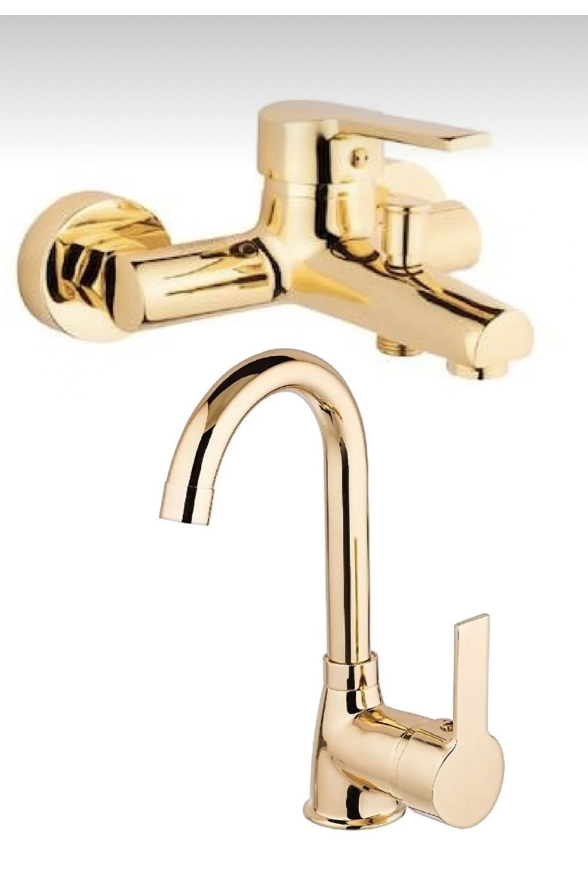 BDL ARMATÜR BDL GOLD ALTIN BANYO VE LAVABO MUSLUĞU ÇEŞMESİ BATARYASI ÇİFT SU GİRİŞLİ