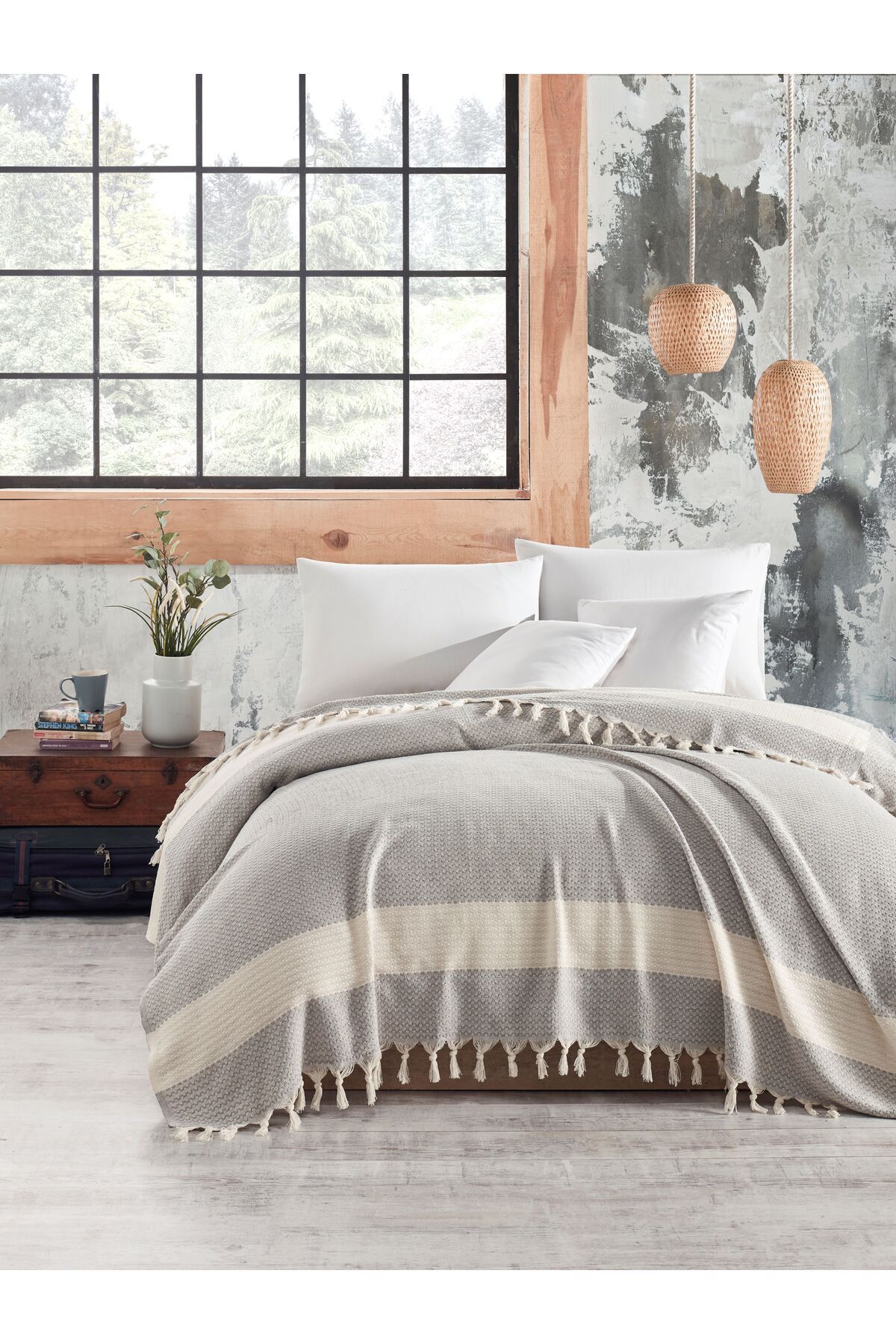 Rebeka Home Collection Luna Açık Gri 200x230 Çift Kişilik Pike