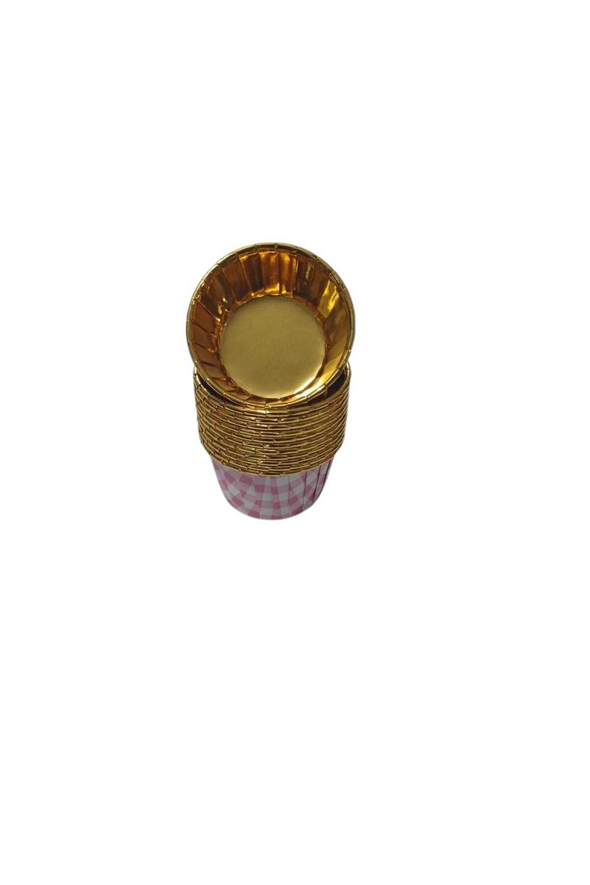 CENGİZ ÇEYİZ MÜFFİN Kek Kalıbı Orta Boy 12 Adet Parlak Karton Kek Kalıbı 6x6x3,5 cm 0835