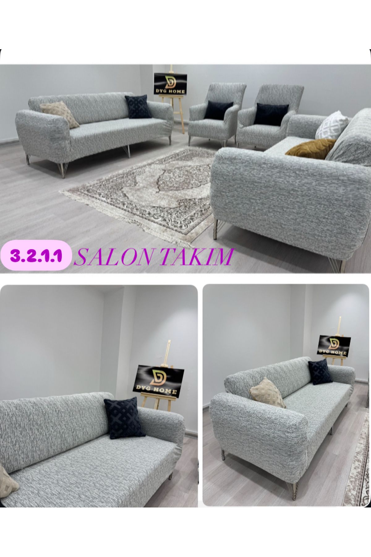 dyg home Koltuk Örtüsü Koltuk Kılıfı Salon Takım 3 2 1 1 Sofa Cover
