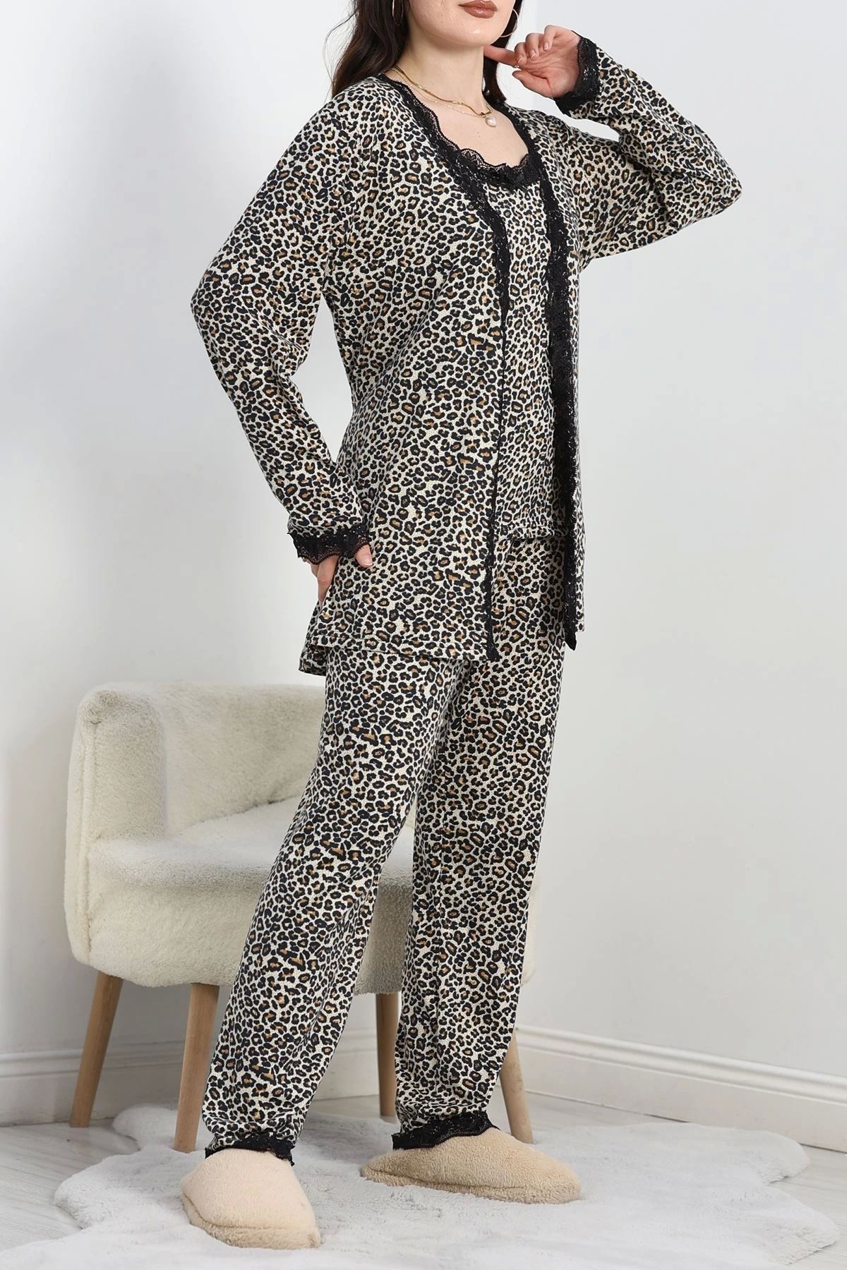 OurStyles Milan Kumaş 3Lü Set Leopar - 50511.1902.