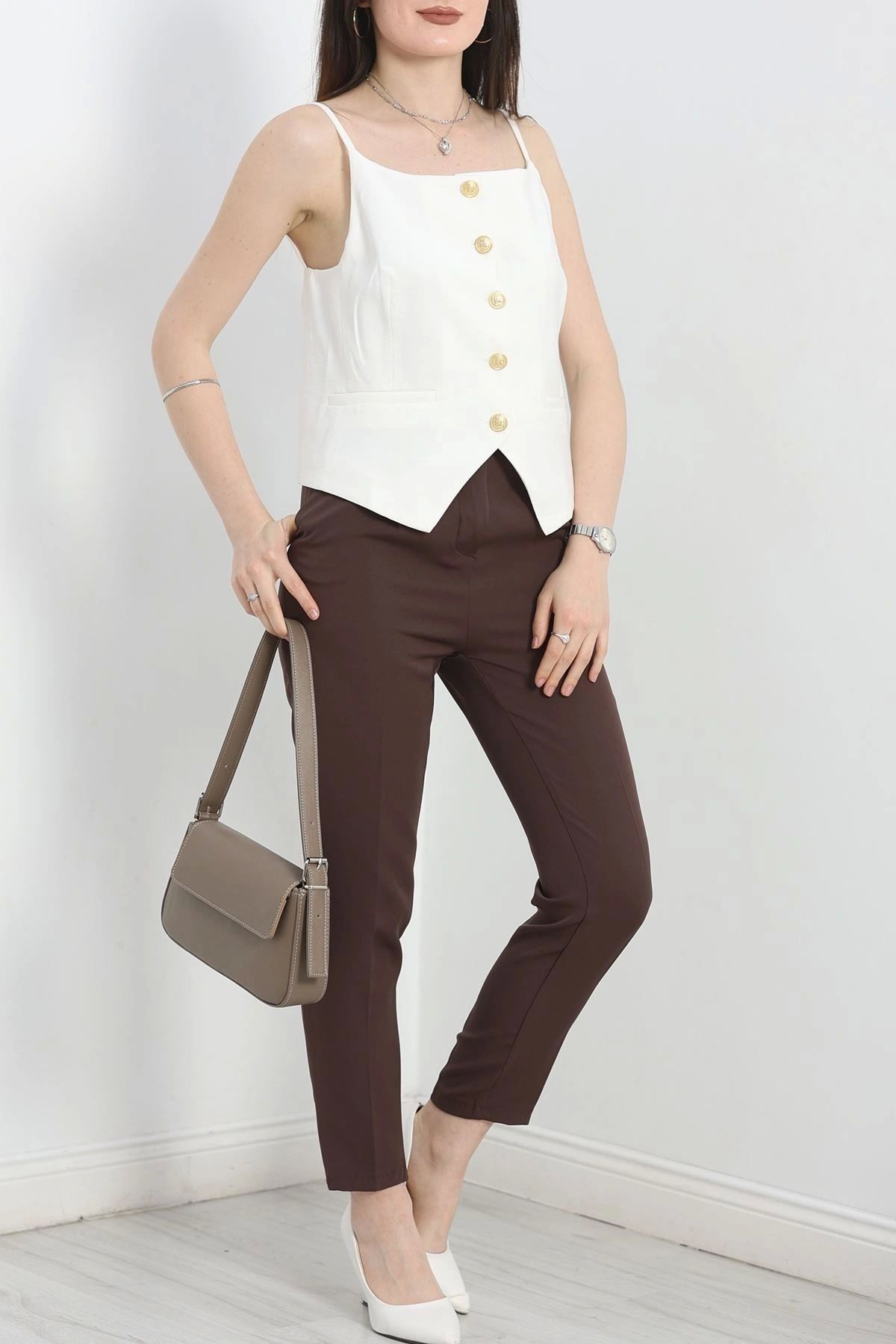 OurStyles Kemerli Double Pantolon Acıkahve - 40090.683.