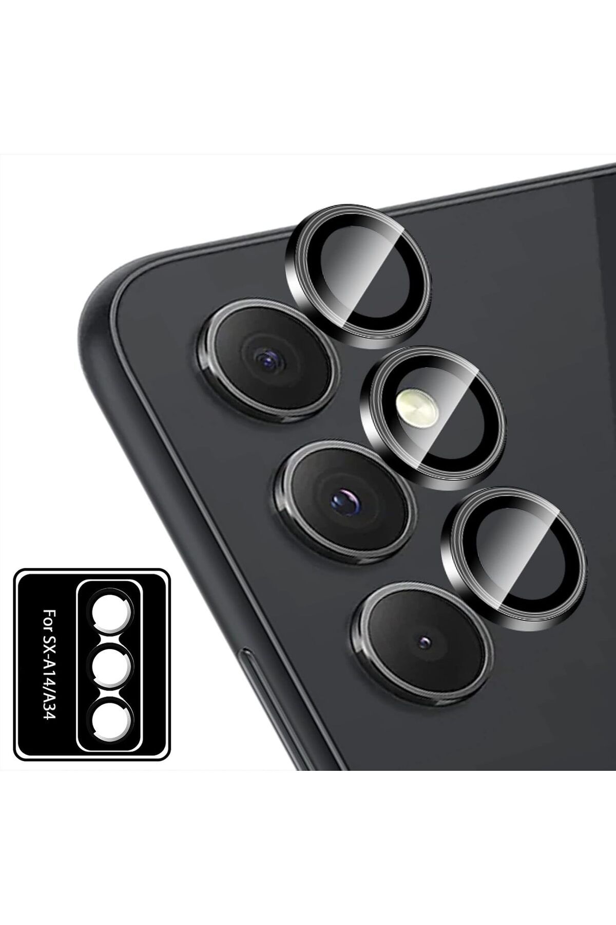 aheaks Samsung Galaxy A34 / A54 / A15 Uyumlu Kamera Koruyucu HD Lens