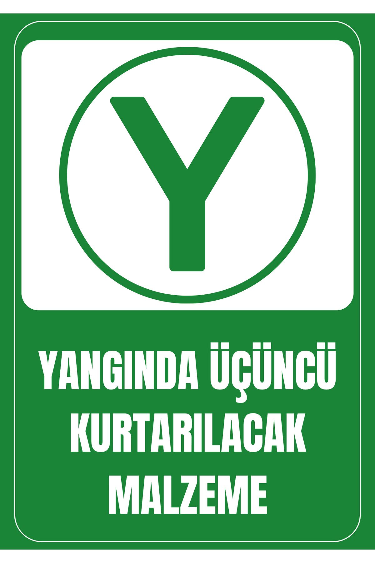 Girl Power 35 x 50 Yangında Üçüncü Kurtarılacak Malzeme Folyo Baskı Sticker Uyarı Levhası