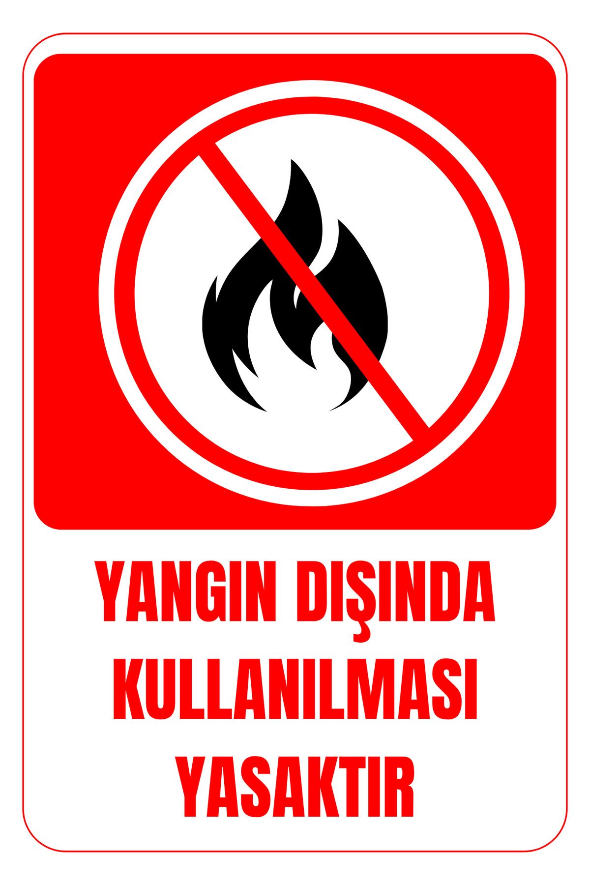 Girl Power 35 x 50 Yangın Dışında Kullanılması Yasaktır Folyo Baskı Sticker Uyarı Levhası