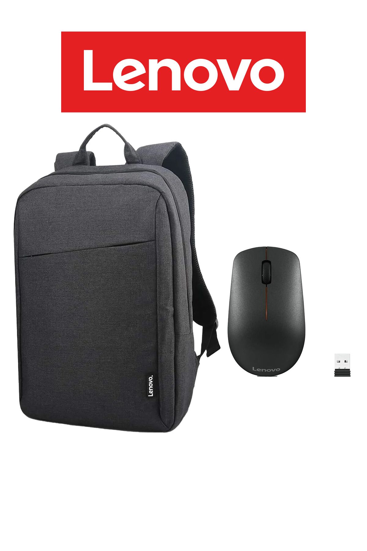 LENOVO Case 15.6" B210 Laptop Sırt Çantası Siyah + LENOVO 400 Wireless Kablosuz Mouse Siyah