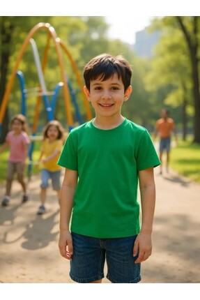 Windy Island Erkek Çocuk Bisiklet Yaka Basic Kısa Kollu T-shirt