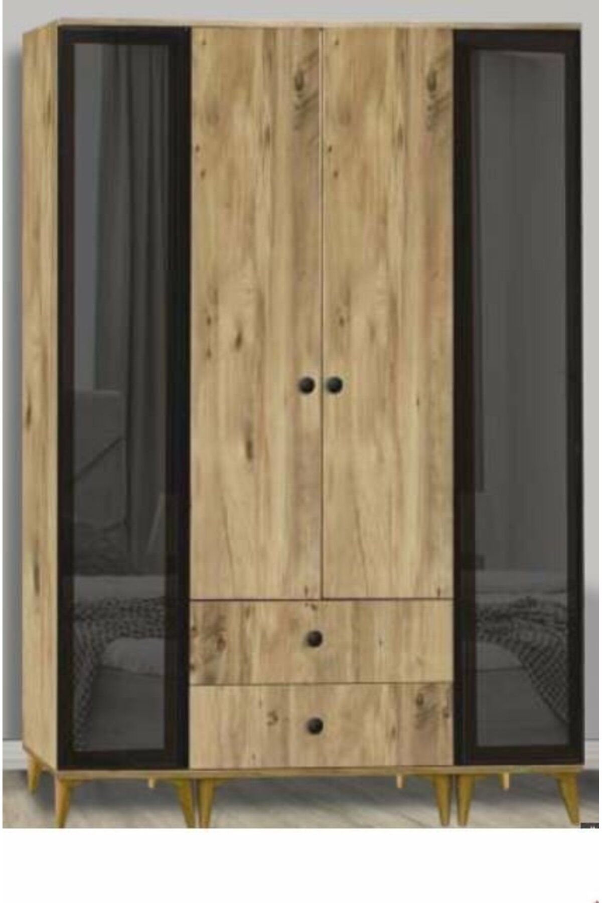 Yuvaset Home Delüx 4 Kapılı Aynasız Çam Dolap