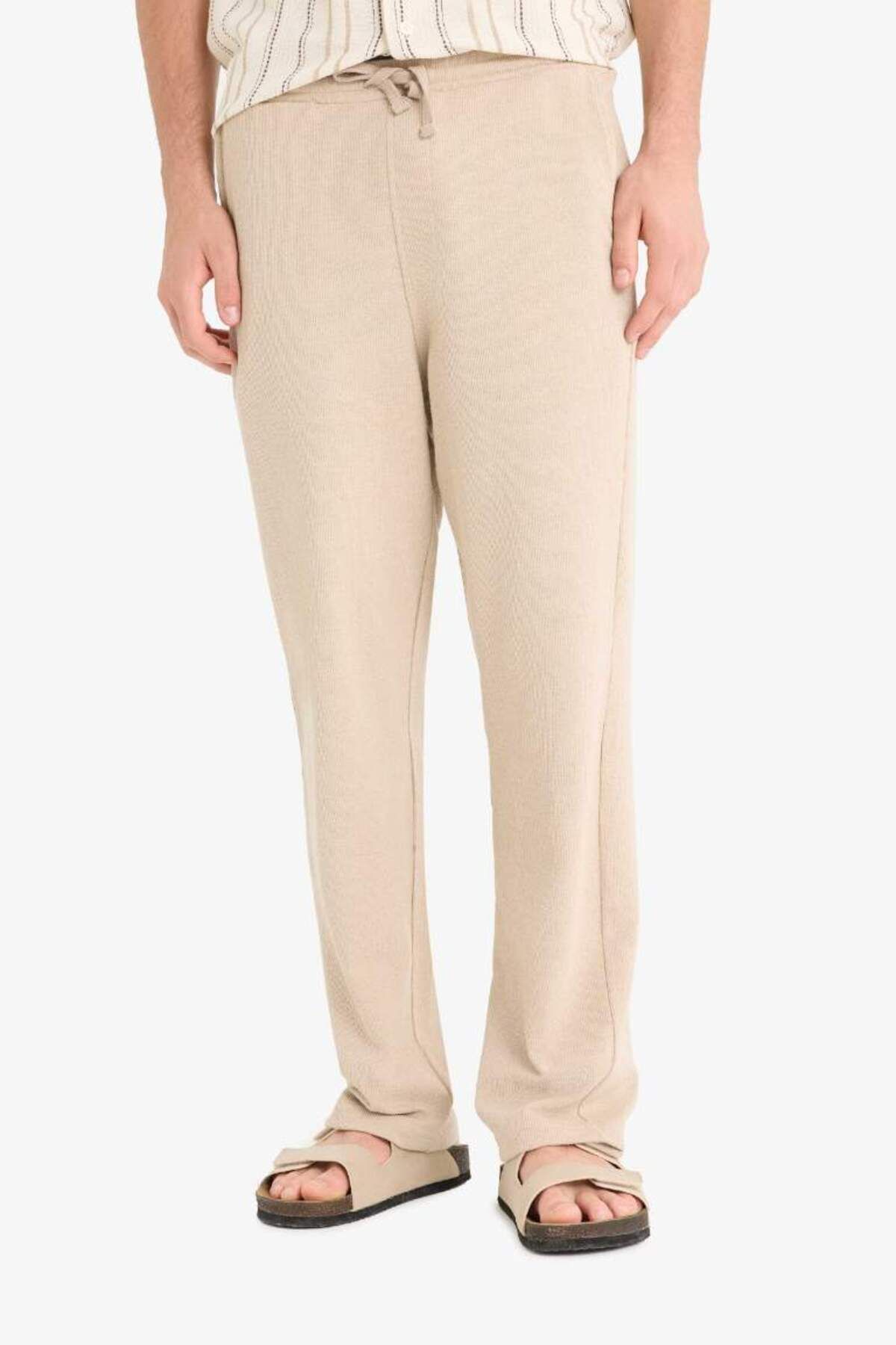 DeFacto Yeni Sezon Beli Bağcıklı Wide Leg Geniş Paça Eşofman Altı
