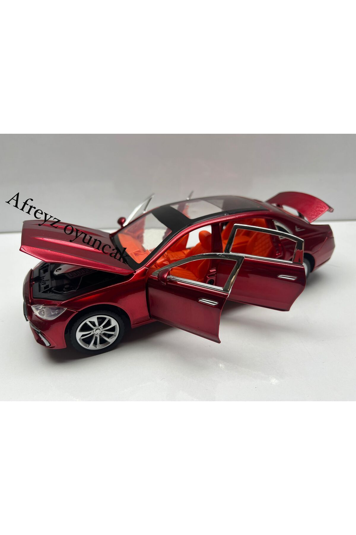 afreyz oyuncak Diecast,Metal Araba Mercedes 1:22 Kaput Bagaj Açılır Çek Bırak Model Araba Sesli Işıklı