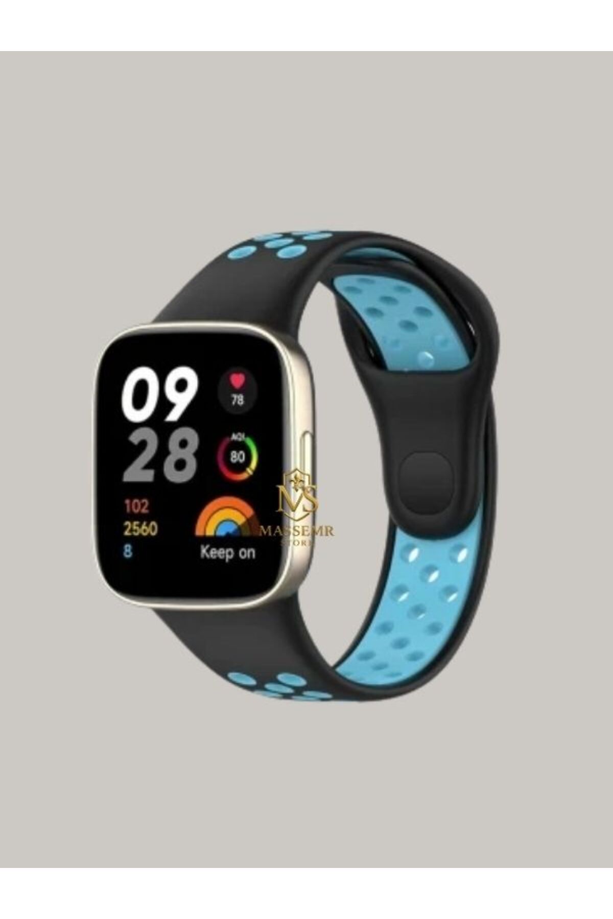 Massemr Redmi Watch 3 Uyumlu Spor Delikli Silikon Kordon – Terletmeyen Hafif Tasarım
