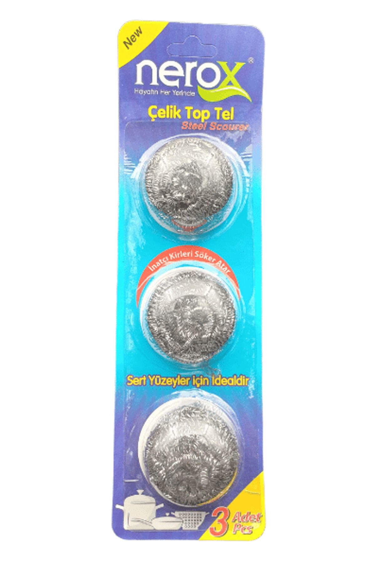 Serero Nerox Çelik Top Tel Ovma Teli 3 Lü Blister Royaleks-NRX-F3003