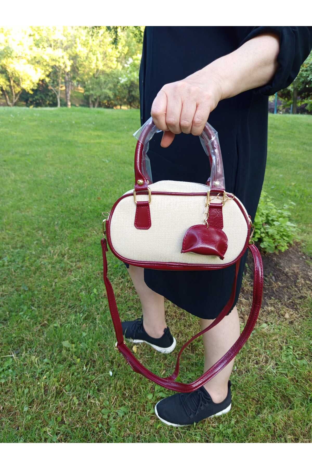 EG BAGS Kadın Hasır Görünümlü Mini Tote Çanta