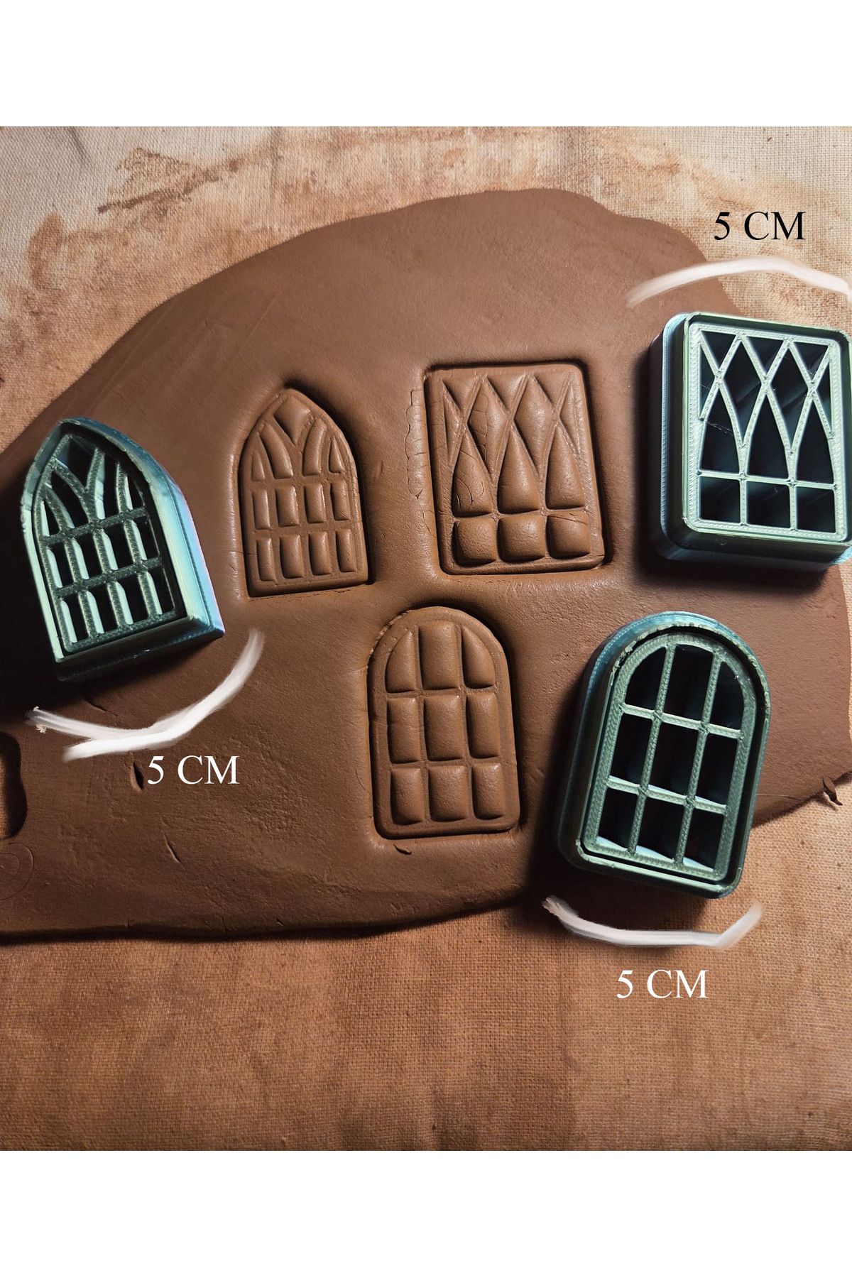 Enbceramic 5 CM PENCERE SERAMİK & POLİMER KİL & KURABİYE KALIBI