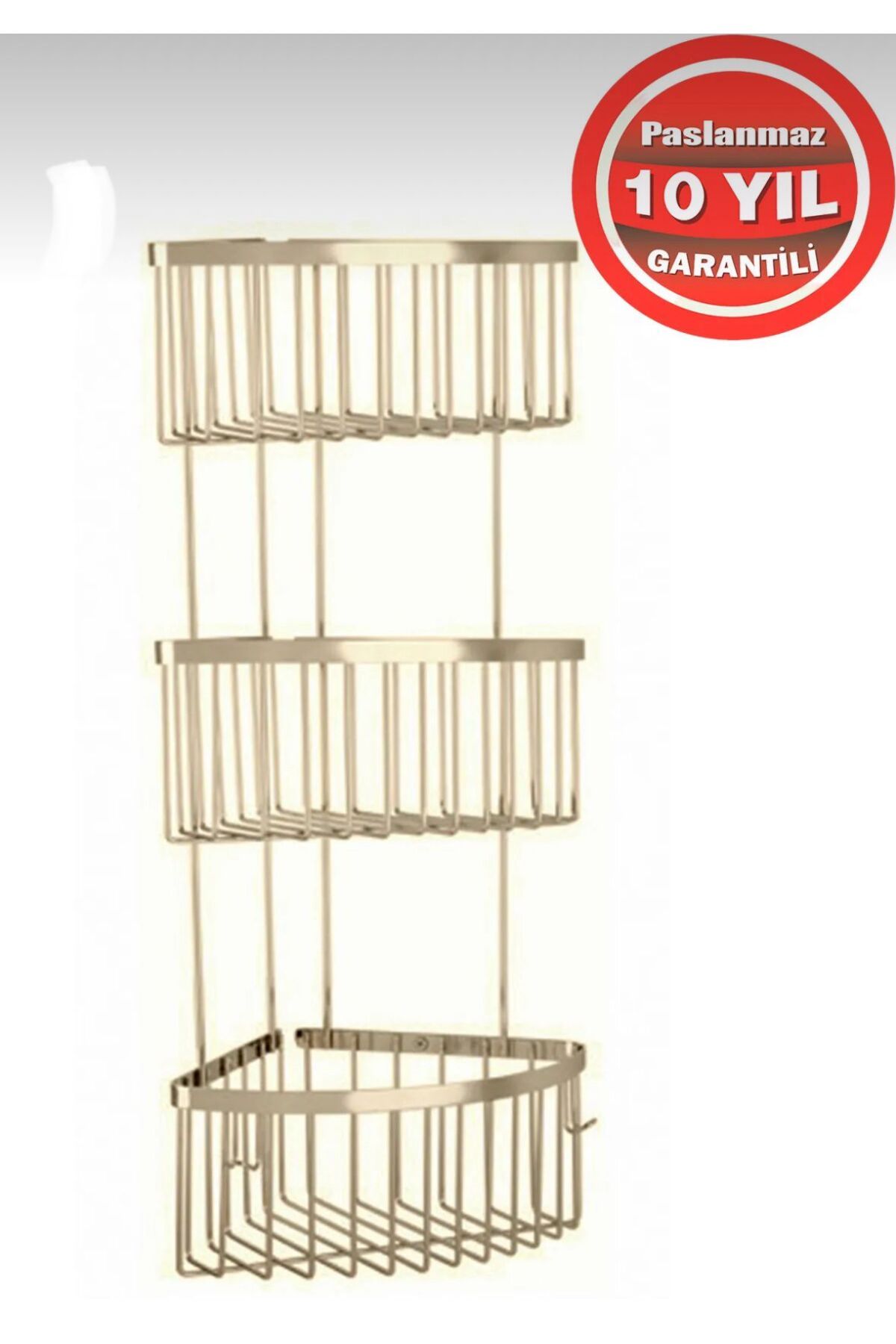 ÇELİK BANYO ÇELİK BANYO DERİN 3'LÜ ŞAMPUANLIK 19*19cm GOLD
