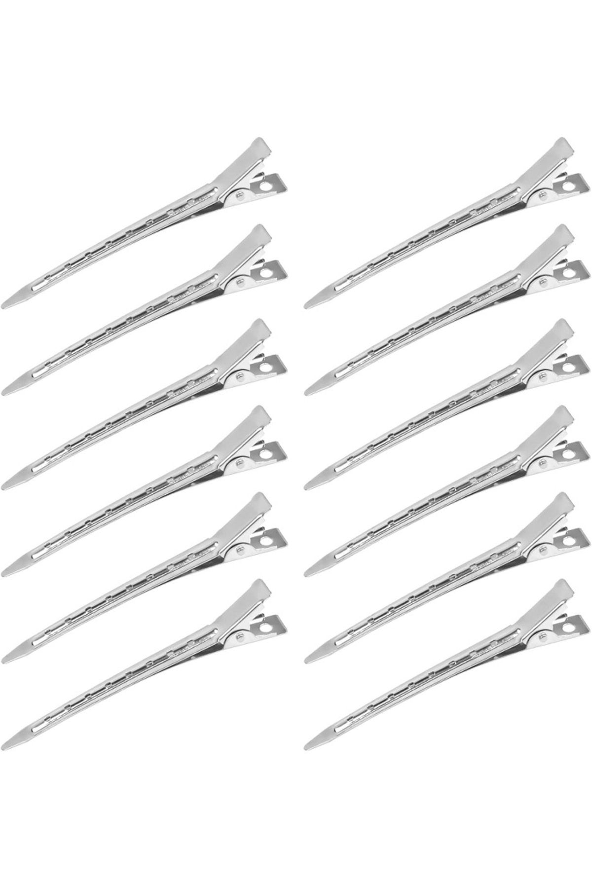 QUEENVİP Büyük Boy Metal Pens Toka 12'li / Büyük Boy Metal Profesyonel Kuaför Tokası 12'li