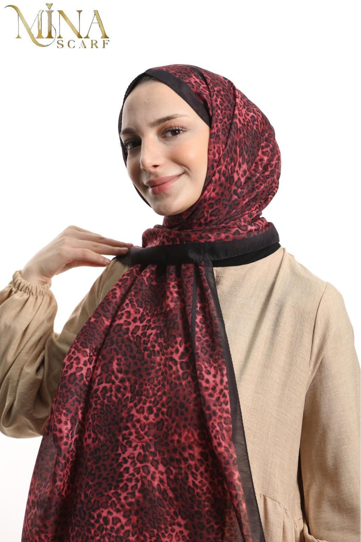 Viola Leopar Desen Şal