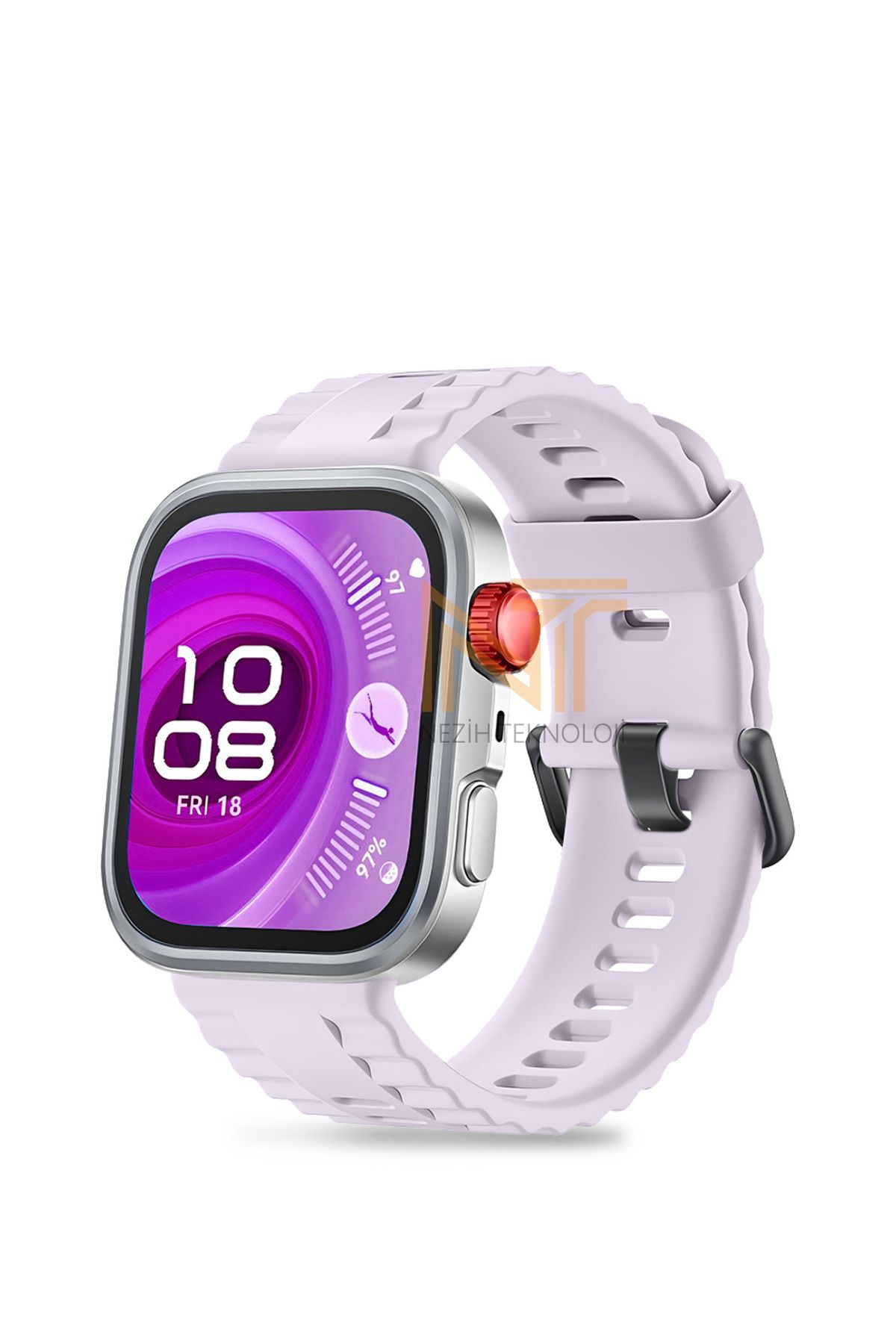 Nezih Case Huawei Watch Fit 4 Pro / Fit 4 / Fit 3 Uyumlu Siyah Tokalı Lansman Silikon Kordon