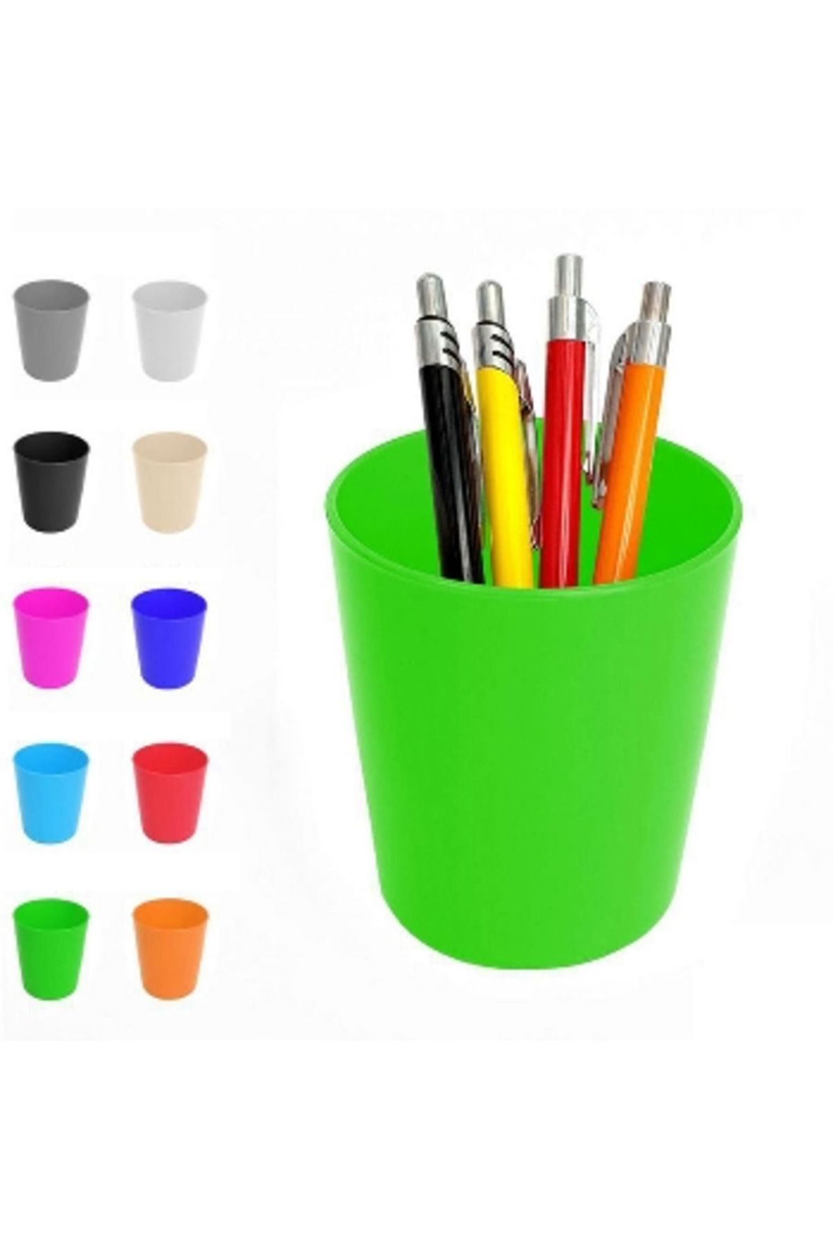 gnsstore Fixpoint Plastik Masa Kalemlik Yuvarlak Karışık-12