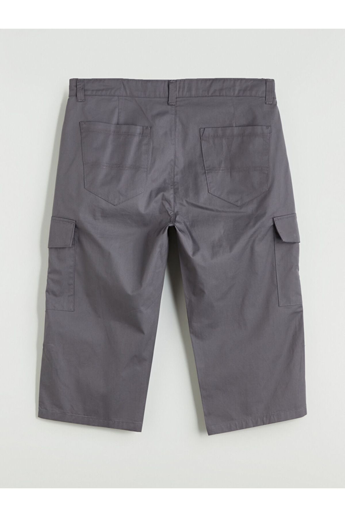 LC Waikiki-Standard Pattern 100% Cotton Poplin Fabric Men's Capri Shorts 6