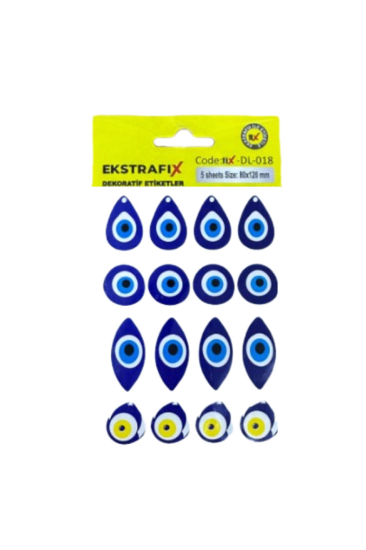 gnsstore Ekstrafix (DL-018) 80X120mm Dekoratif Etiket Q