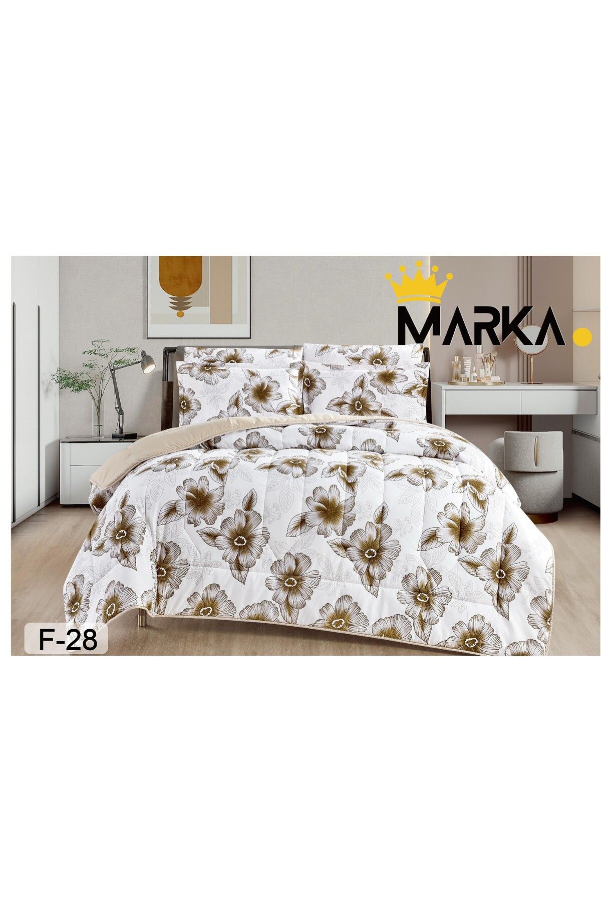 Mark-Double bed sheet with a floral pattern, reversible design, to give you a refreshing summer with microfiber materials, size 220*240 cm 1