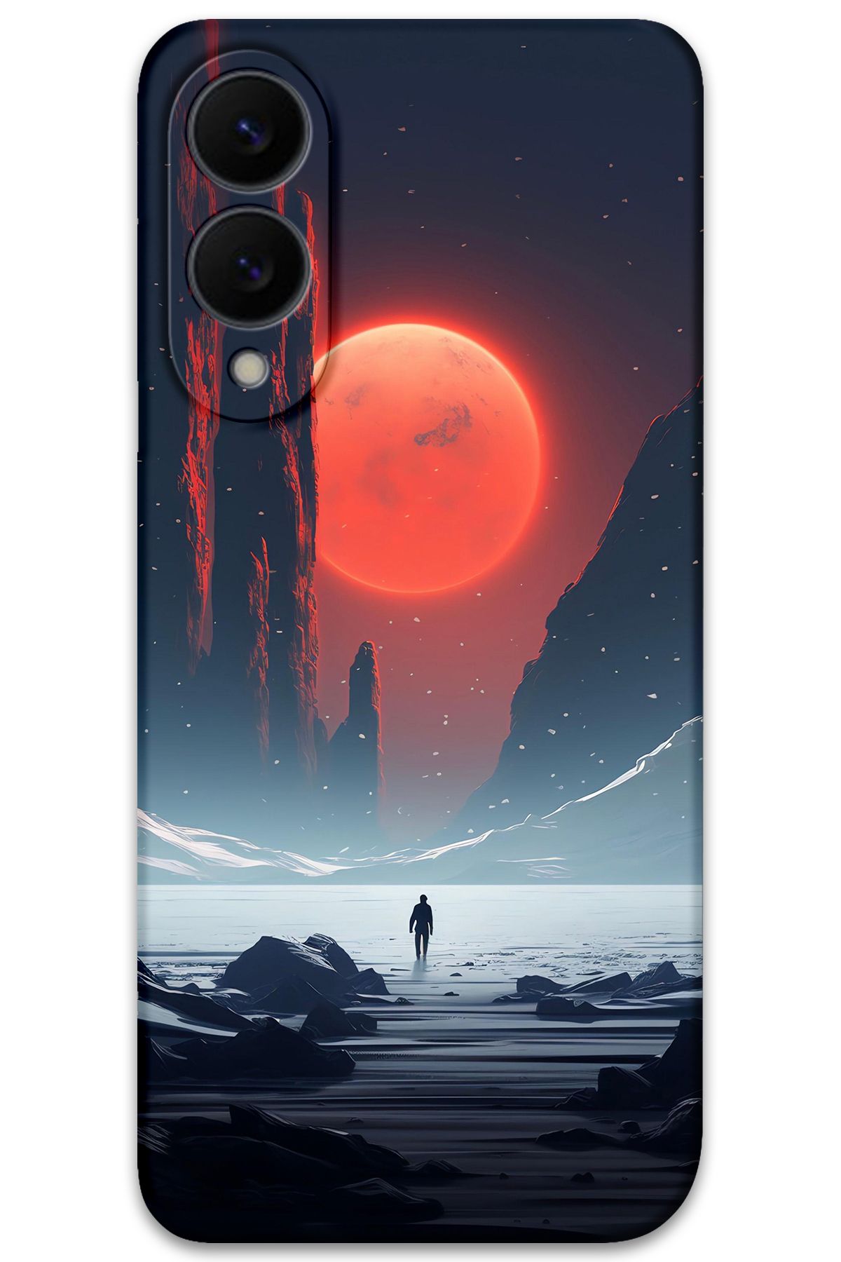 Gramaphone Galaxy S25 Edge Uyumlu Uzay Desenli Telefon Kılıfı + Ekran Koruyucu - 5861