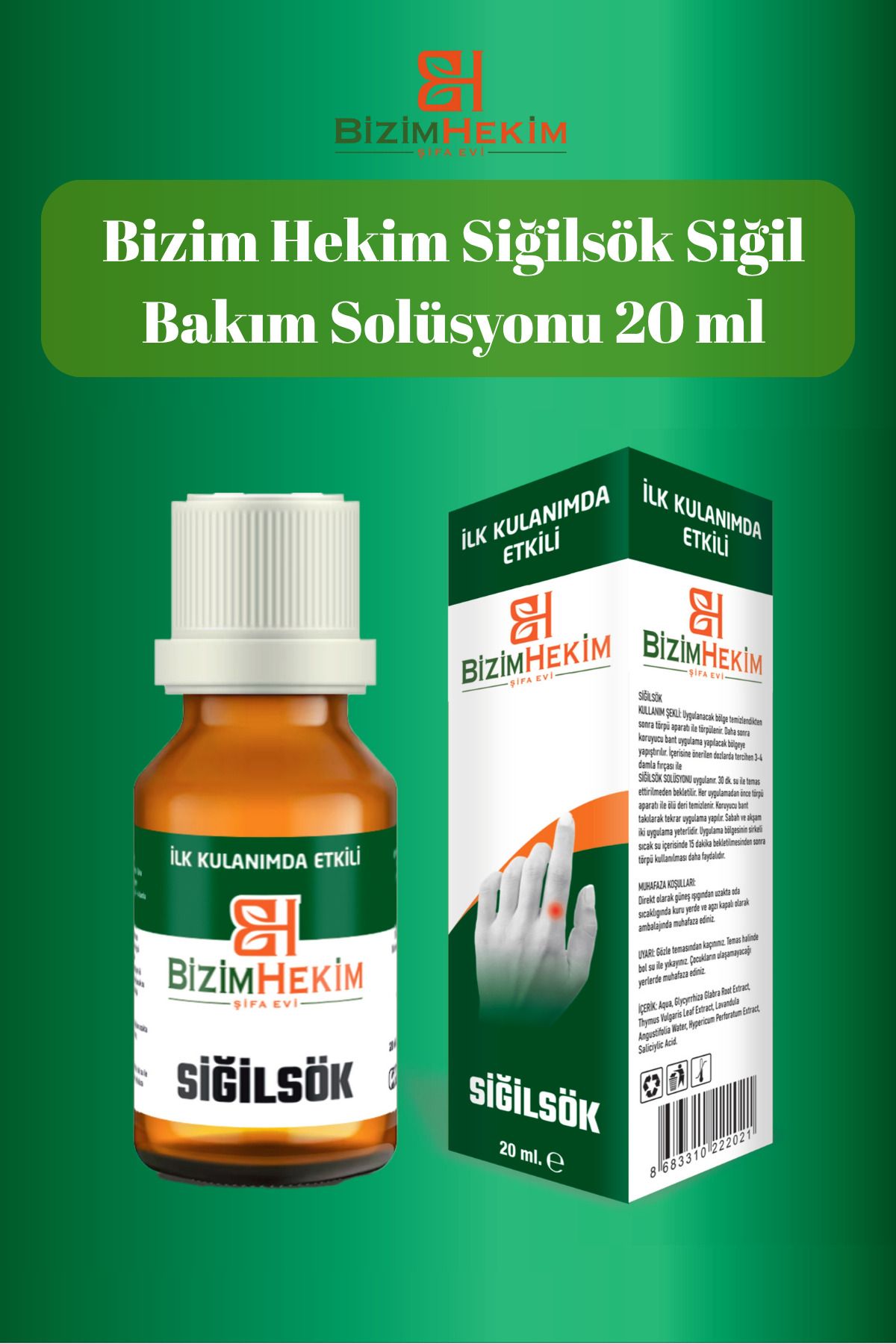 BİZİMHEKİM Bizim Hekim Siğilsök Siğil Bakım Solüsyonu 20 ml