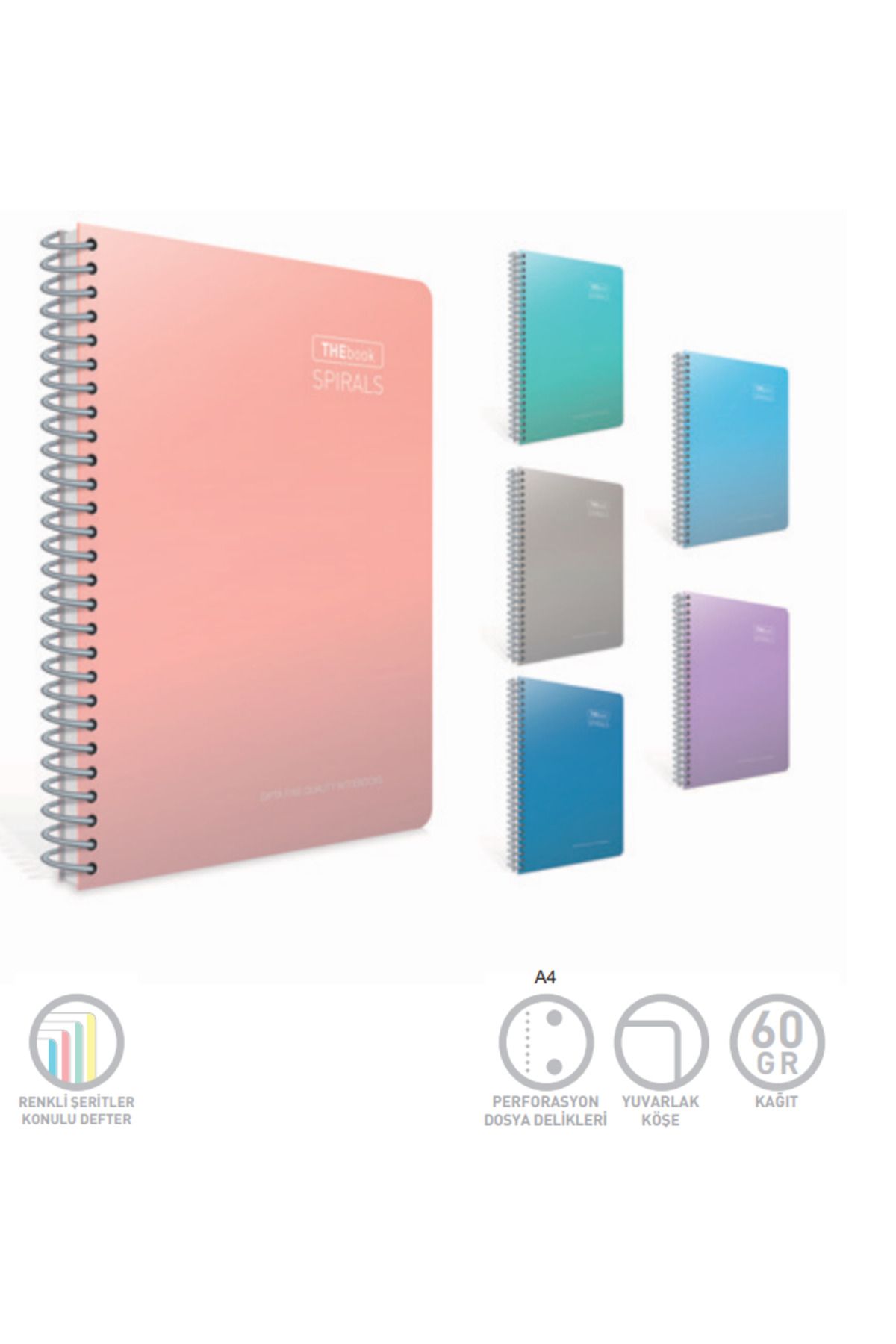 gnsstore Gıpta Thebook Spırals Sert Kpk.Def A4 200 Yp. Kare