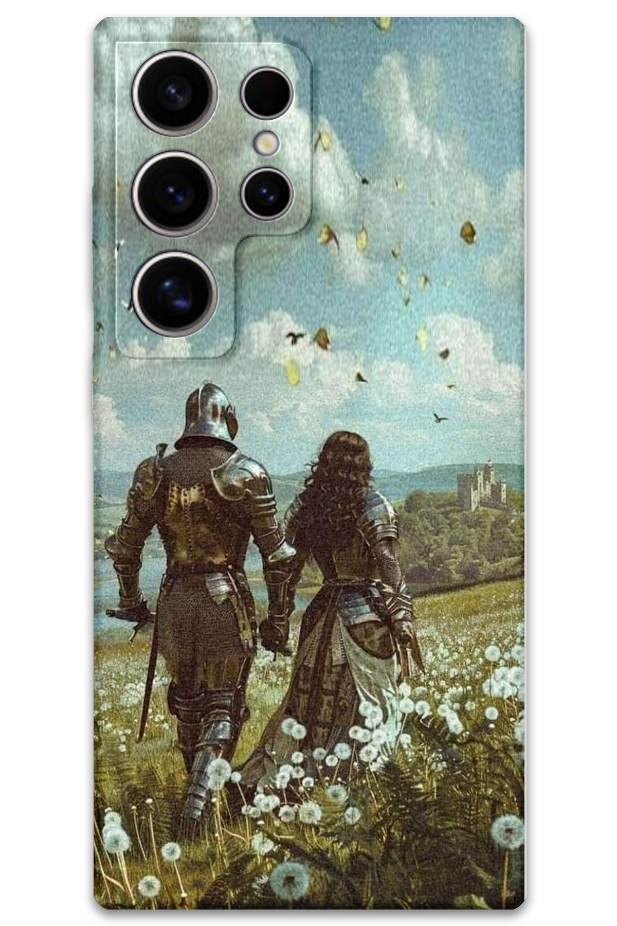 Gramaphone Galaxy S24 Ultra Uyumlu Retro Desenli Telefon Kılıfı + Ekran Koruyucu - 5843