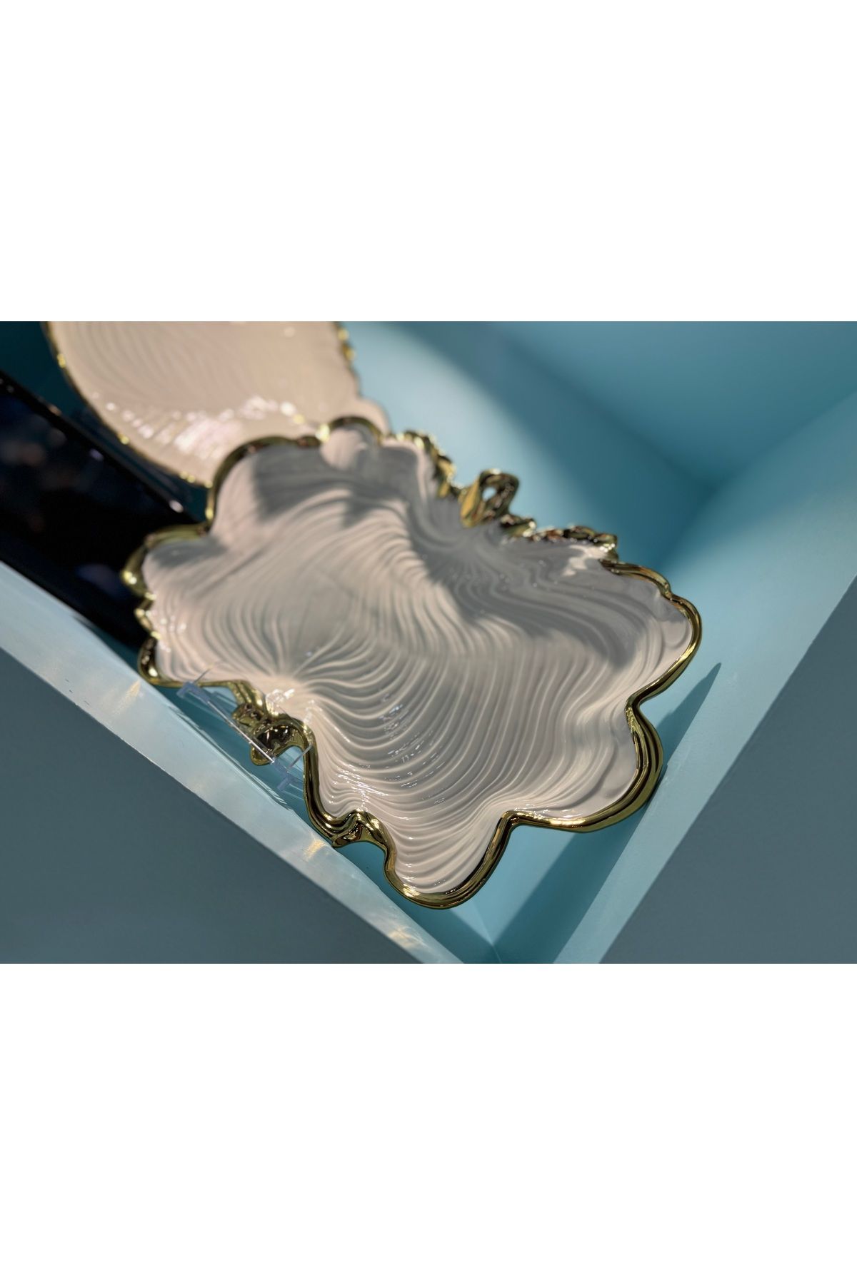 hediye ESTERHOMEDECOR Porselen sunum tabağı 39*27*4cm sunumluk
