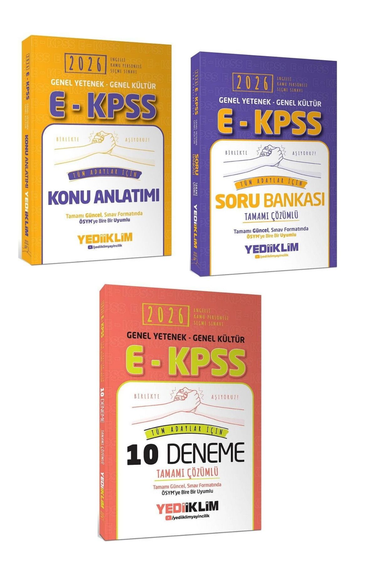 Makro Kitabevi Yayınları Yediiklim 2026 EKPSS Konu Anlatımı+Yaprak Test + 10'lu Deneme üçlü set