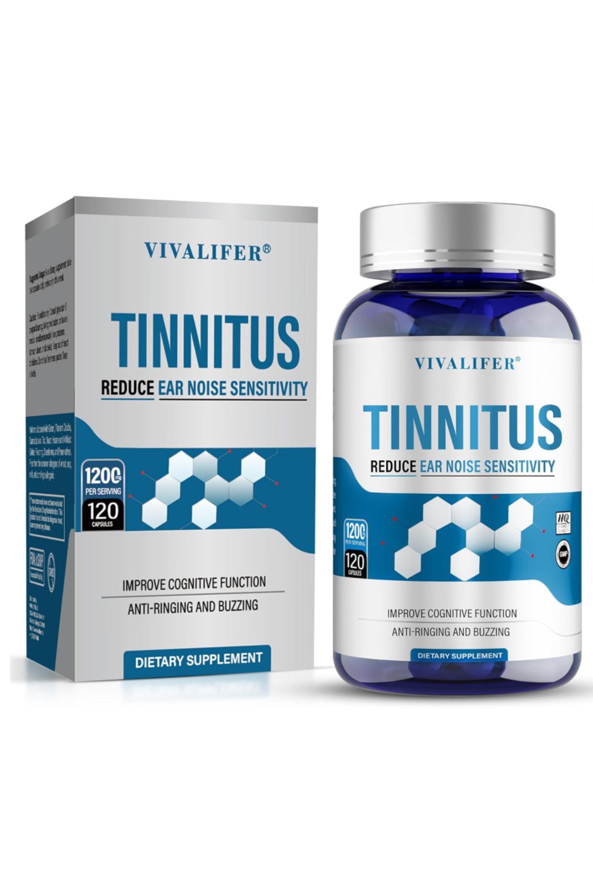 Vivalifer , Tinnitus Relief for Ringing Ears Supplement, 120 Capsules