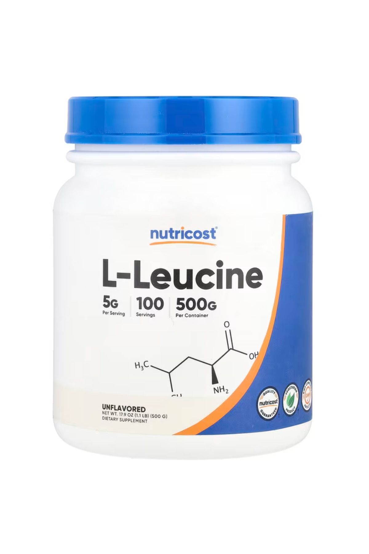Nutricost , L-Leucine, Unflavored, 17.9 oz (500 g)