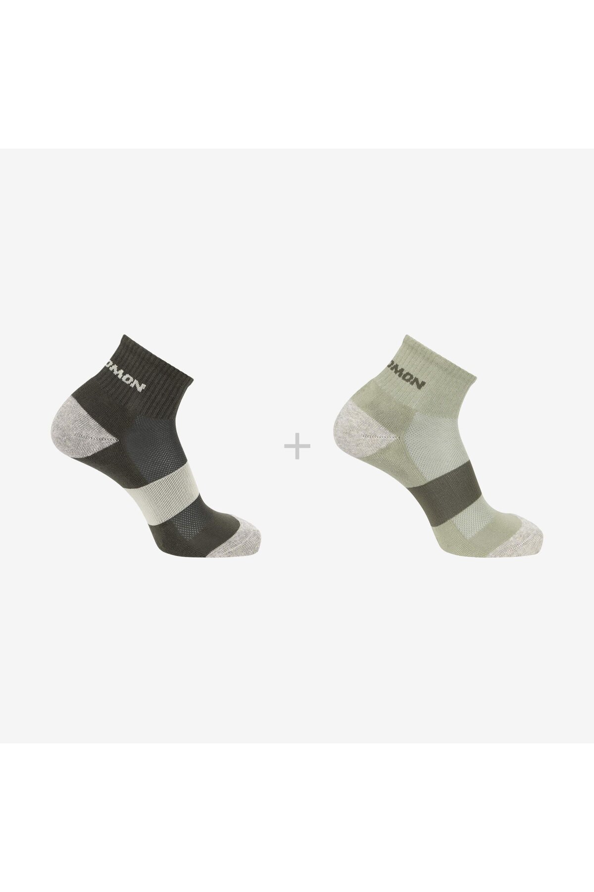 سالومون جوراب ورزشی زنانه EVASION مدل OLIVE NIGHT LC2257600 بسته 2 عددی