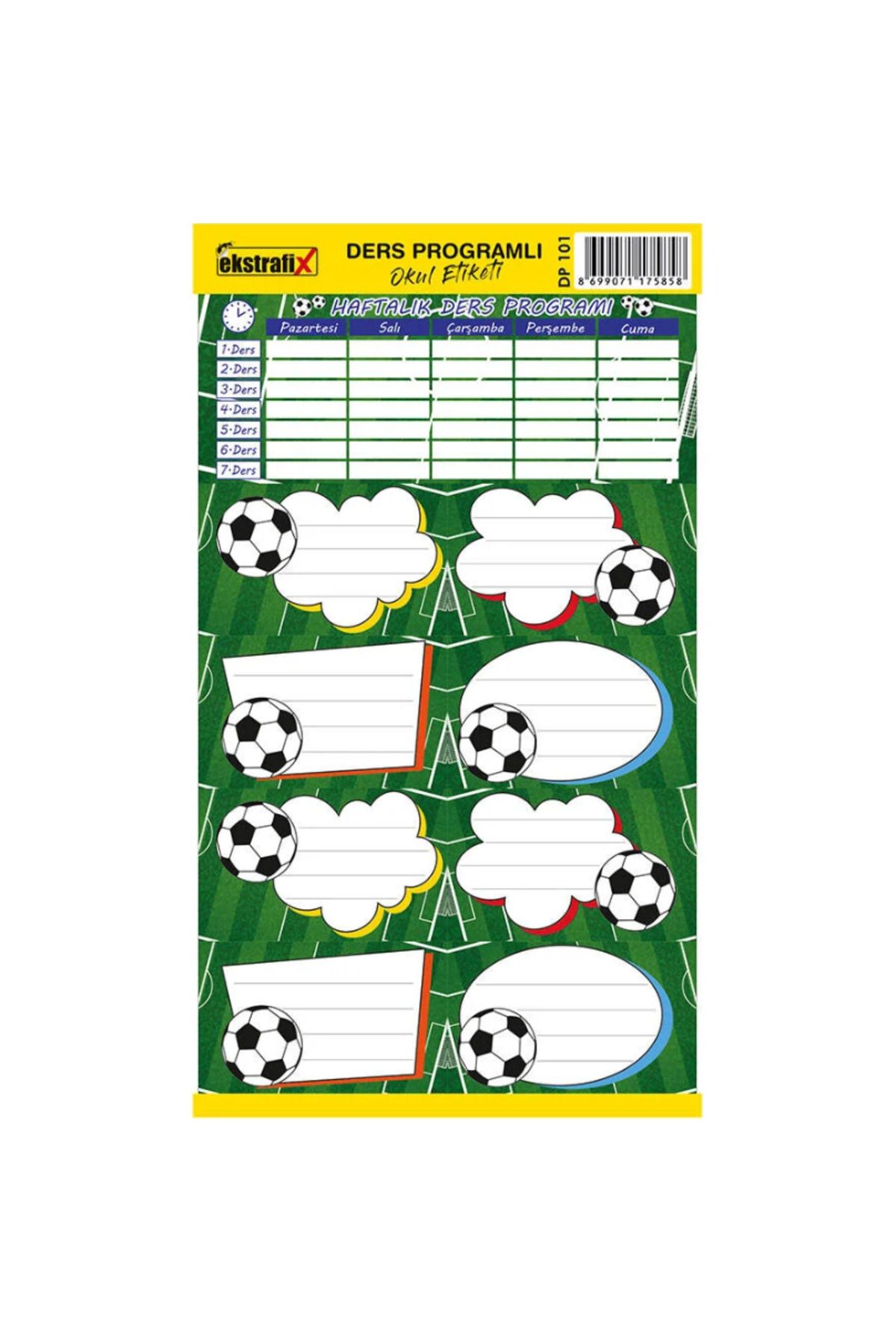 gnsstore Ekstrafix (Dp-101) Ders Programlı Okul Etiketi Q