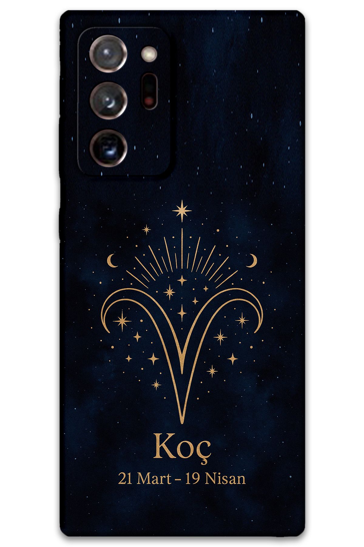 Gramaphone Galaxy Note 20 Ultra Uyumlu Koç Burcu Desenli Telefon Kılıfı + Ekran Koruyucu - 5768