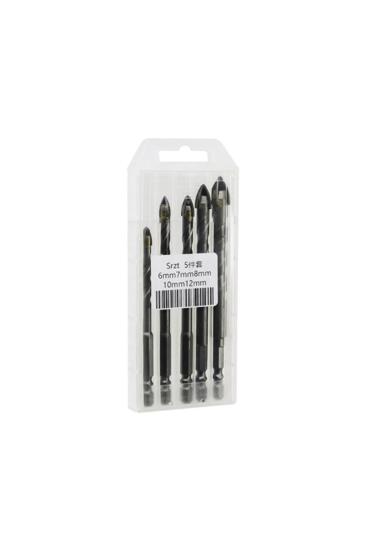 Aydoganticaret44 OK UCU TİPLİ 5PCS ÇOK AMAÇLI MATKAP UCU 6-7-8-10-12MM