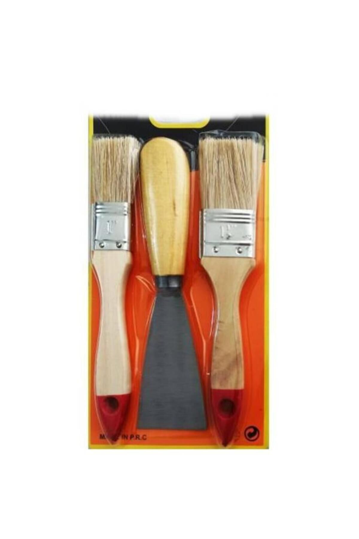 Aydoganticaret44 Boya Kestirme Fırça- Spatula Seti 3lü