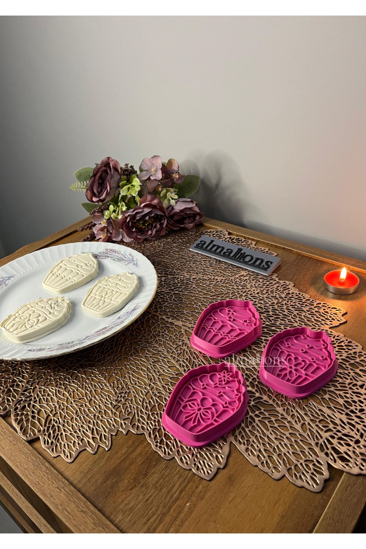 almalions Cupcake Kurabiye Kalıbı Seti - Set 2- Hamur Şekillendirici - Şeker Hamuru Kalıp- 3 Adet